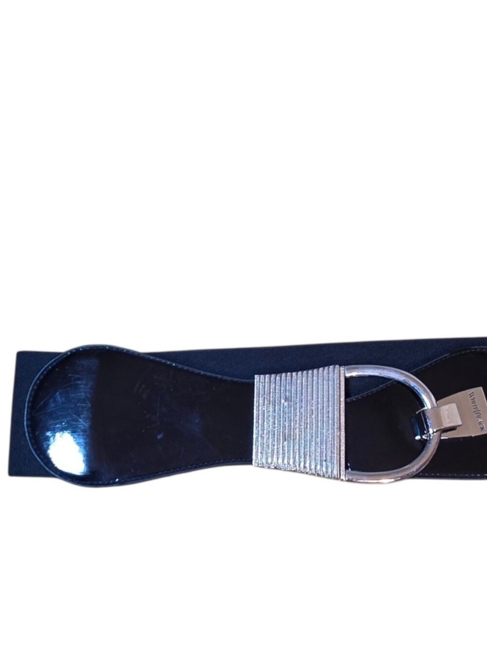 White House Black Market Belt Accessories Black Silver Toned Hardware Size Small
